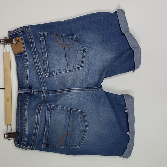 AMERICAN Eagle stretch size 6 slouchy Bermuda jean shorts - Picture 3 of 8